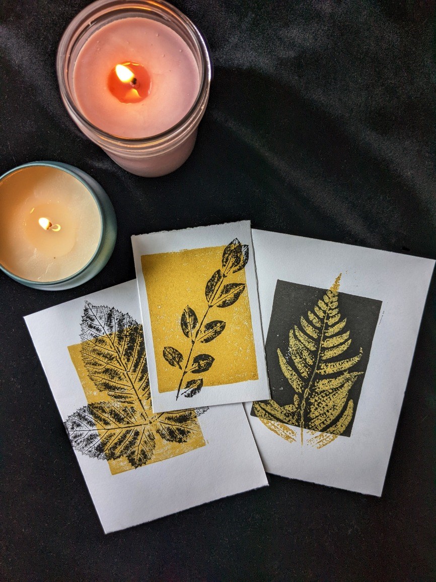 Botanical Print-Making Holiday Card Workshop (in-person)