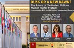 Decorative event poster for Thursday, April 2nd at 12:15 pm EST in Austin 111 West and on Zoom.