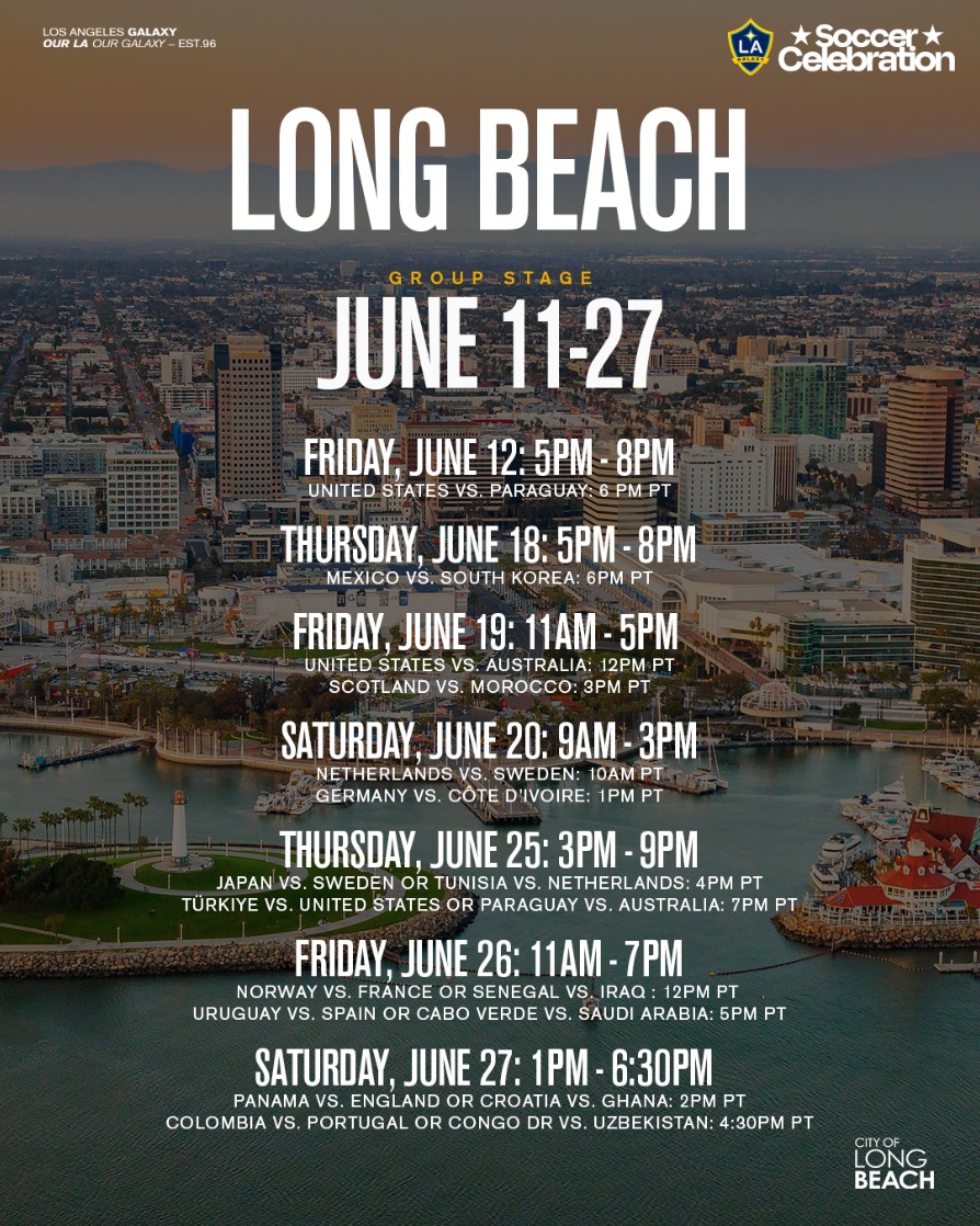LA Galaxy Long Beach Soccer Celebration, Monday, June 15, 2026