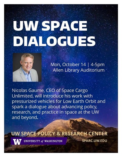 UW Space Dialogues with Nicolas Gaume
