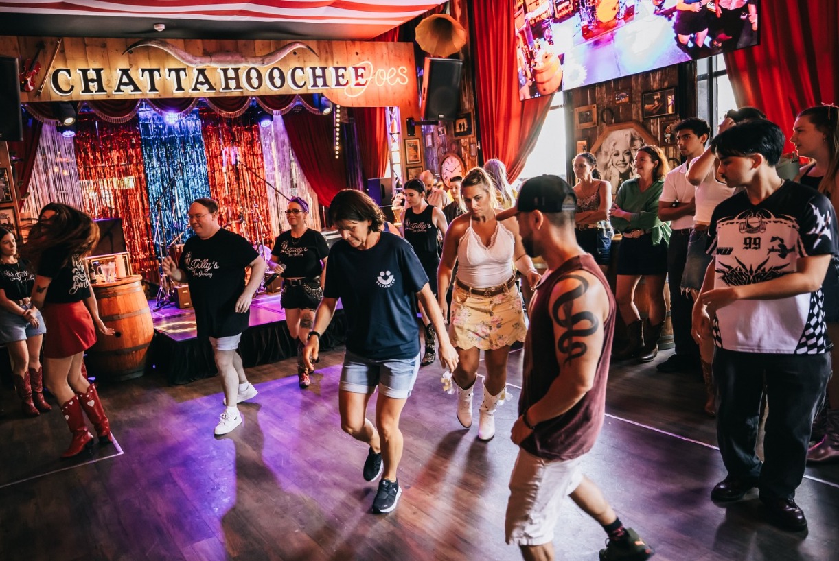 Line Dancing at Chattahoochee Honky Tonk Joe's