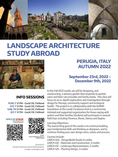 Italy Landscape Architecture Study Abroad Info Session