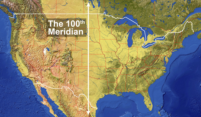 The Hundredth Meridian Map Gcsc Seminar: "Drought & Long-Term Sociopolitical Dynamics West Of The  Hundredth Meridian”-- Doug Kennett, Professor Of Archaeology (Environmental  Archaeology & Human Behavioral Ecology), Dept. Of Anthropology, Uc Santa  Barbara, Tuesday, October 22,