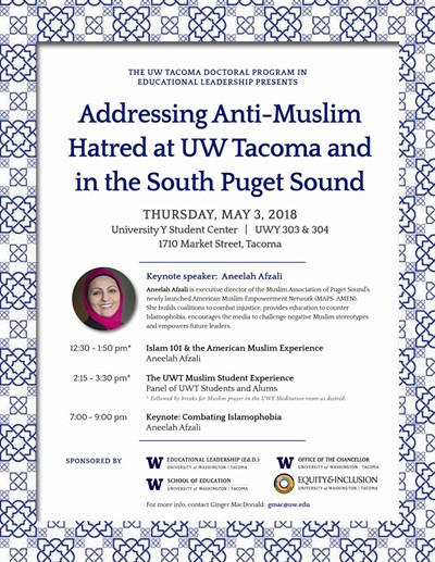 Addressing Anti-Muslim Hatred at UW Tacoma and in the South Puget Sound