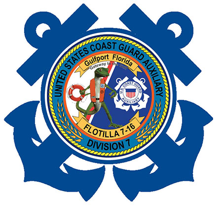 United States Coast Guard Auxiliary: Flotilla 7-16 Logo United States Coast Guard Auxiliary: Flotilla 7-16 Logo
