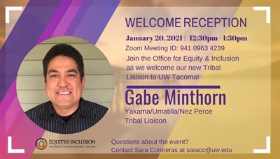 Welcome Reception for Gabe Minthorn, new Tribal Liaison at UW Tacoma