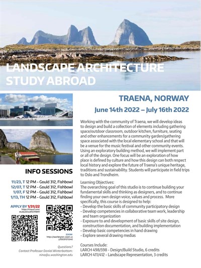 Norway Landscape Architecture Summer Study Abroad Info Session