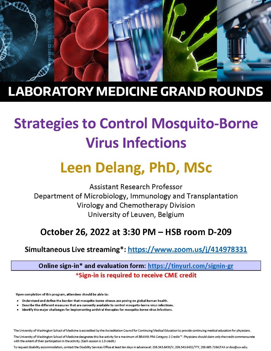 LabMed Grand Rounds: Leen Delang, PhD, MSc - Strategies to Control Mosquito-Borne Virus Infections