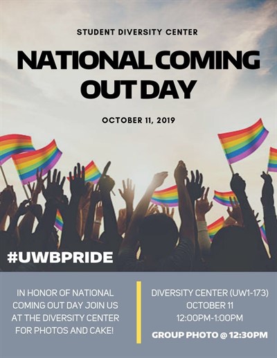 National Coming Out Day- Celebration in the Diversity Center