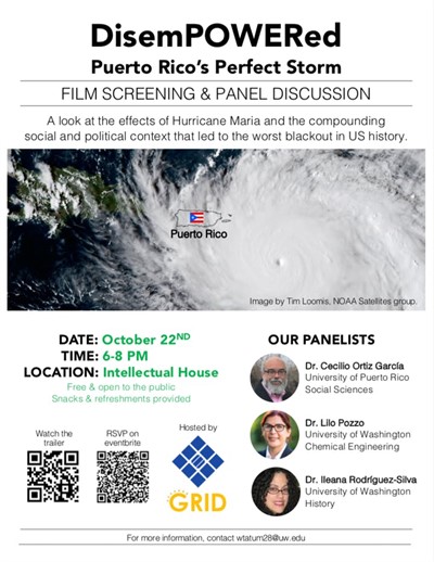 “DisemPOWERed: Puerto Rico’s Perfect Storm” Screening and Panel Discussion