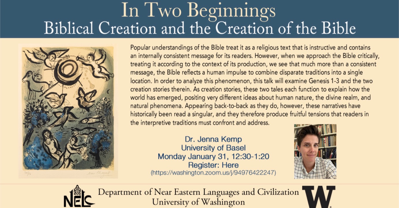 In Two Beginnings: Biblical Creation and the Creation of the Bible