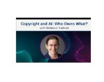 A colorful VPAL Signature Event Poster with Rebecca Tushnet.