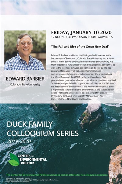 Edward Barbier: UW Center for Environmental Politics' Duck Family Colloquium Series