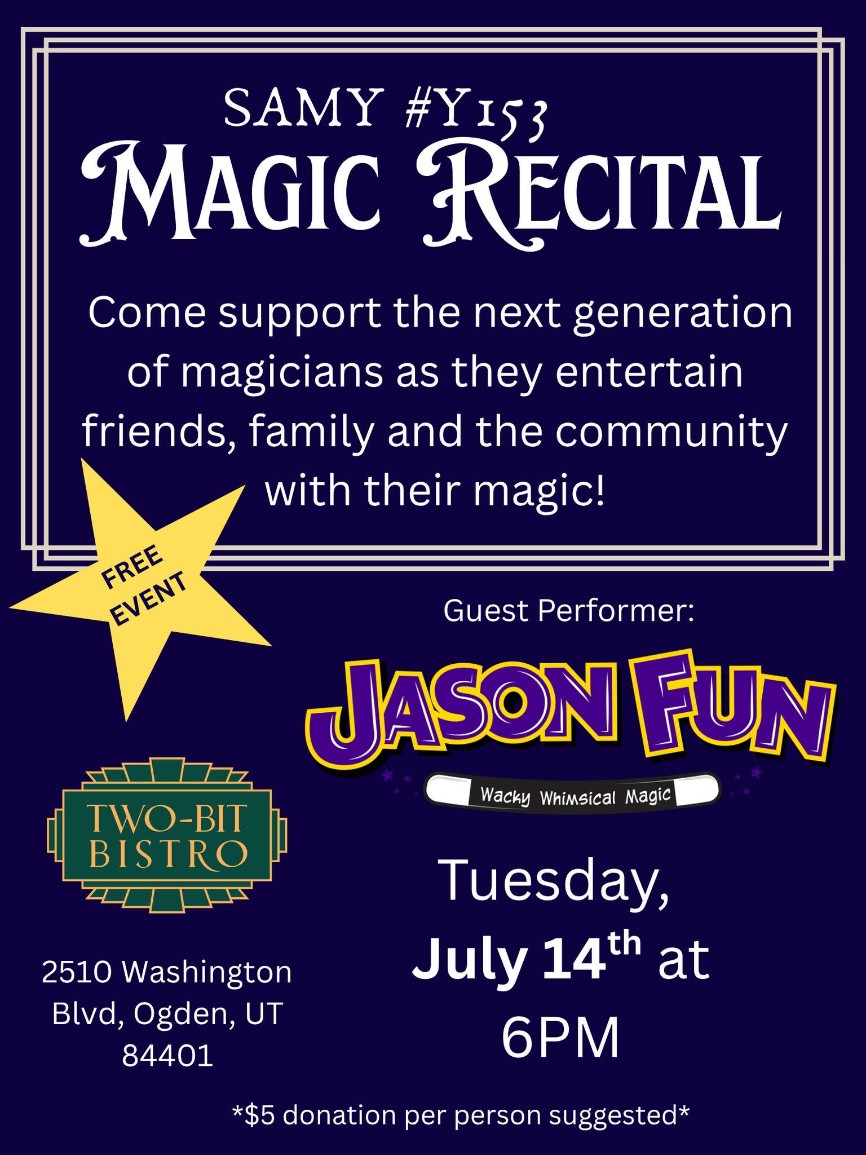 Magic Show: Youth magic recital with guest: JASON FUN
