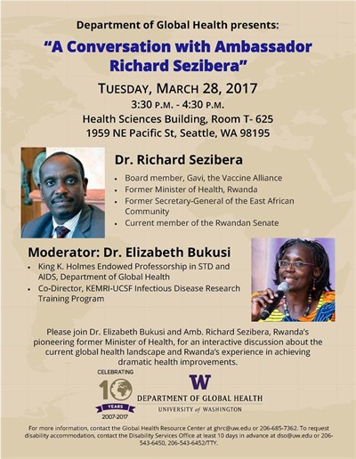 A Conversation with Ambassador Richard Sezibera, Rwanda’s pioneering former Minister of Health