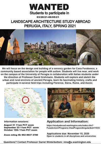 Italy Design|Build Perugia Study Abroad Info Session