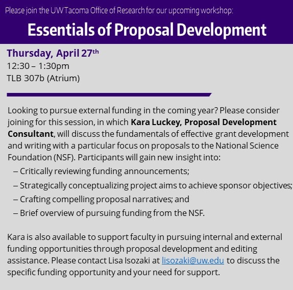 Essentials of Proposal Development