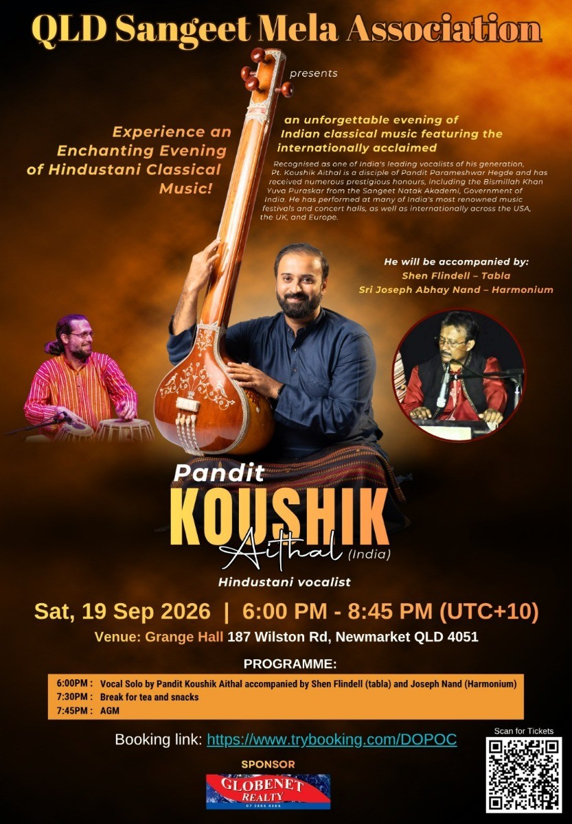 Qld Sangeet Mela 협회: 인도 클래식 콘서트 및 연례 총회