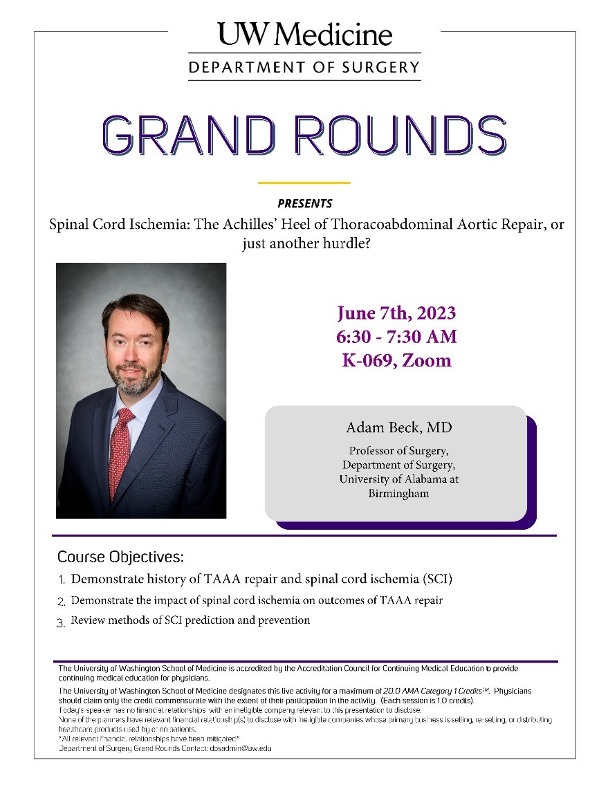 UW Department of Surgery Grand Rounds