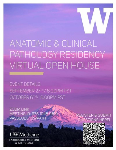 Virtual Open House for Dept. of Laboratory and Medicine Residency Program
