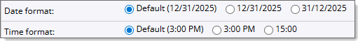 Date Time Format example