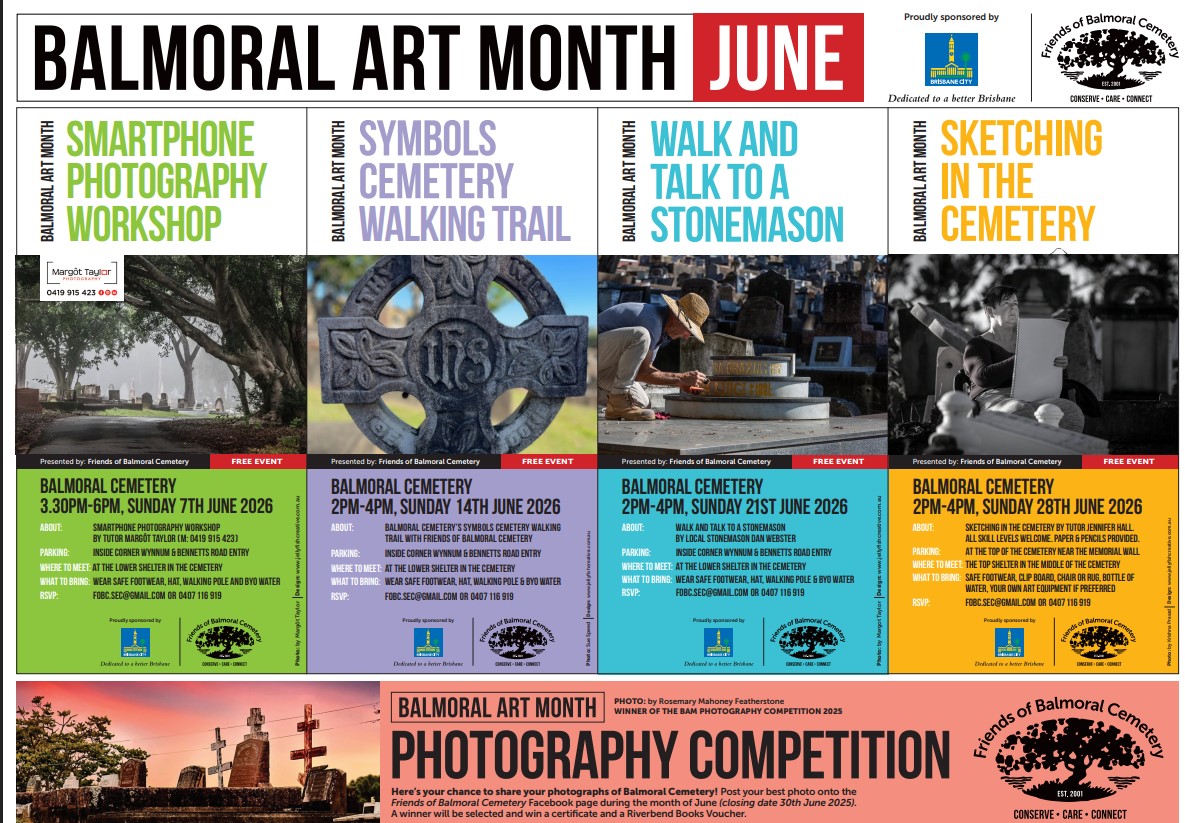Balmoral Art Month - Symbols in the cemetery walking trail