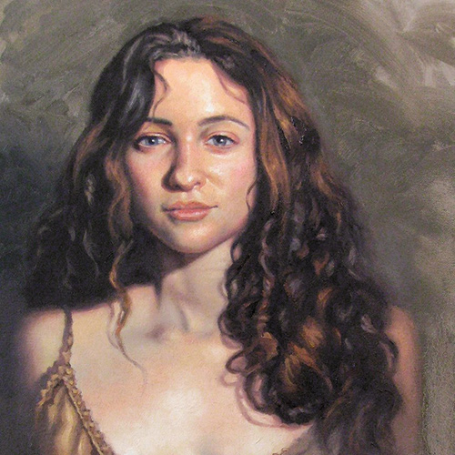 Portrait Painting in Oil and Acrylic