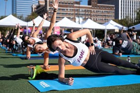 Yoga & Sculpt on the Pegasus Lawn