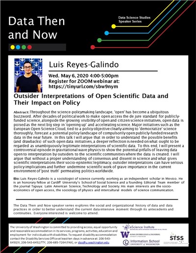 WEBINAR: Outsider interpretations of open scientific data and their impact on policy - Luis Reyes-Galindo
