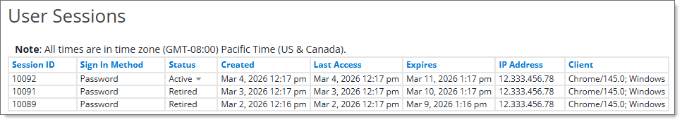 Session information