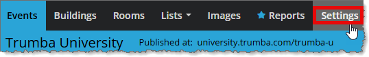 Administrator settings link