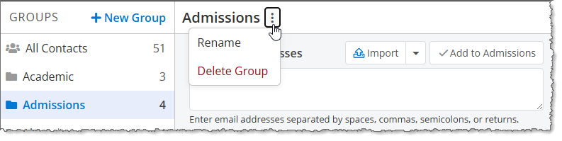 Rename groups in the Address Book
