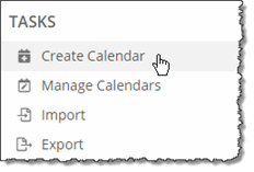 Tasks list, Create a new calendar link
