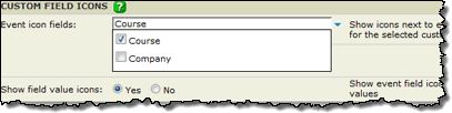 Custom field icon spud settings