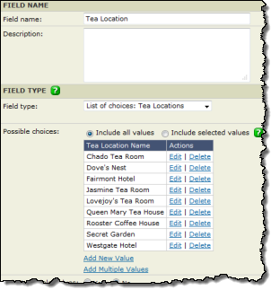 Adding a new list of choices location field