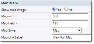 Event Detail view map image settings