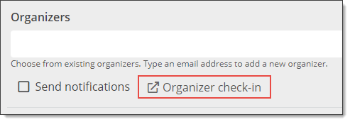 Access the organizer check in link