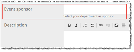 Description below field in form