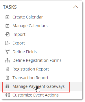 Image: Manage payment gateways link