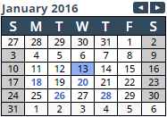 Day of Week Heading formatting, both versions