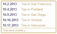 Upcoming Date Table spud with rounded corners