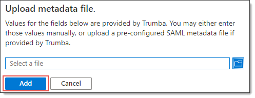 Upload metadata into Microsoft Azure form