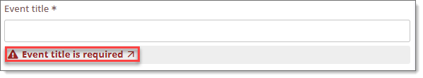 Custom error message settings